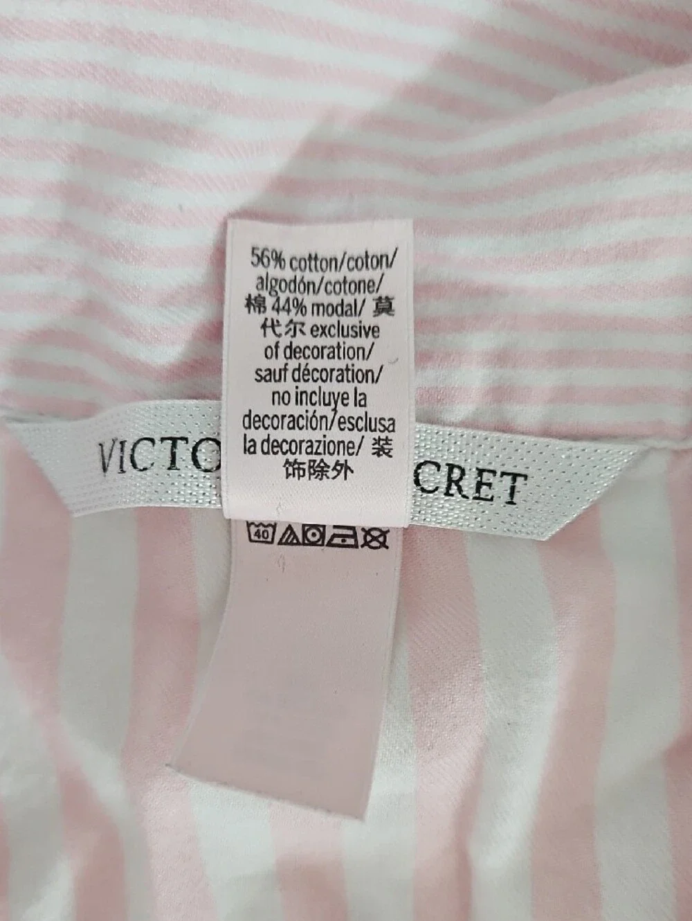 Victoria's Secret SoSoft Modal Long Pajama Set In "Pretty Blossom Iconic Stripe" - Picture 5 of 9